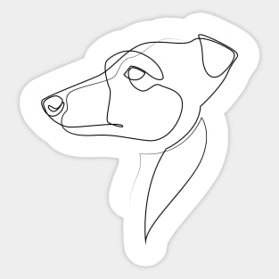 Whippet - one line drawing Sticker